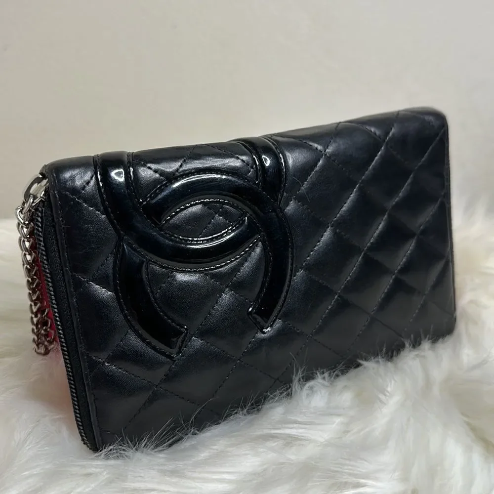 💯Preloved Chanel Large Quilted Wallet/Organizer🍀